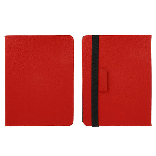 Avizar Housse Tablette 10'' Étui Clapet Accroche grappins Support vidéo - Rouge