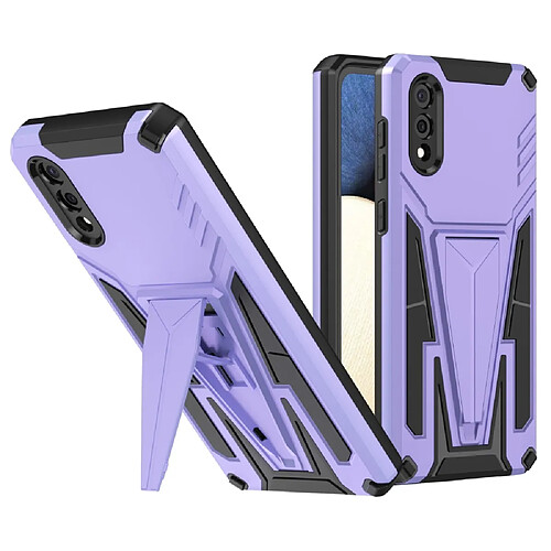 Coque en TPU antichoc avec béquille violet pour votre Samsung Galaxy A02/M02