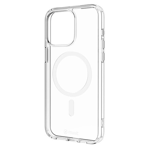 Muvit Coque de Protection pour iPhone 15 Pro Max Renforcée 2M MagSafe Transparent