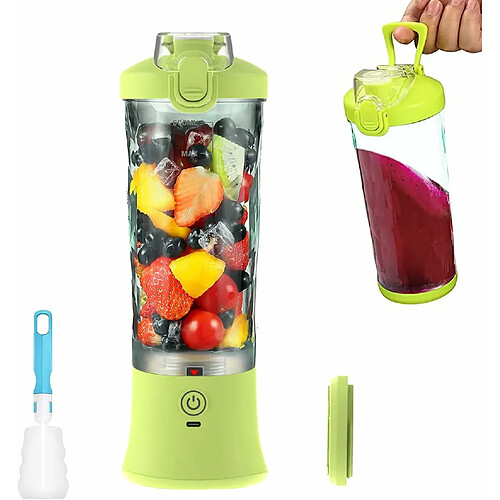 Vendos85 Blender électrique Smoothie 0,6L 240W avec USB-C rechargeable jaune