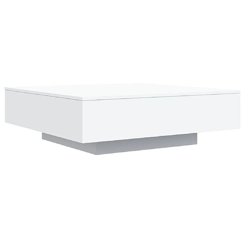 ComfortXL Table Basse Blanc 100x100x31 Cm Bois D'ingénierie