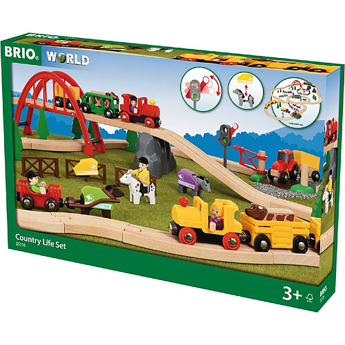 Brio 33516 Country Life Set - Train et paysage