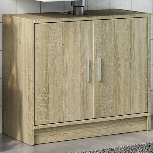 vidaXL Armoire d'évier chêne sonoma 63x29x55 cm bois d'ingénierie