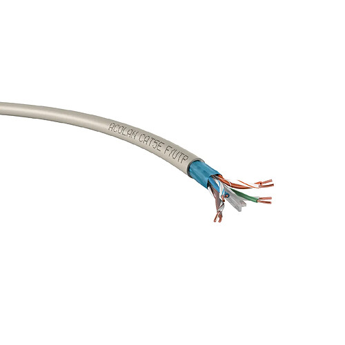 cable réseau - catégorie 5e - utp - lsoh-fr - 4 paires - couronne de 100 mètres - ivoire - eca - acome m4969c1