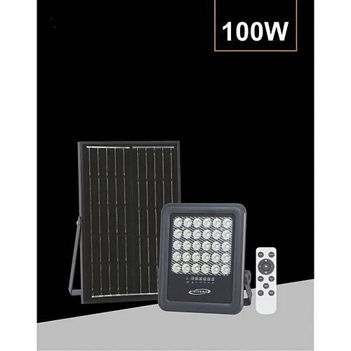 Tradex LED 100 WATTS AVEC PANNEAU SOLAIRE LUMIÈRE NATURELLE 4000K TÉLÉCOMMANDE TK09-100W