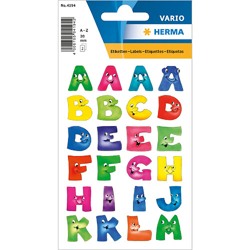 HERMA stickers alphabétique A-Z, en papier, visages amusants ()