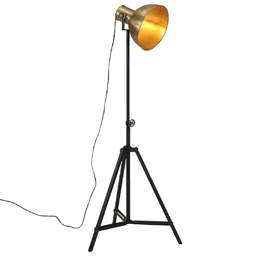 vidaXL Lampadaire 25 W laiton antique 61x61x90/150 cm E27