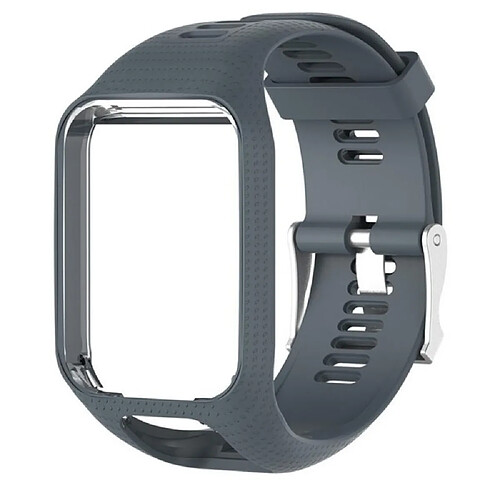 Bracelet en silicone souple gris pour votre TomTom Sport Runner 2/3