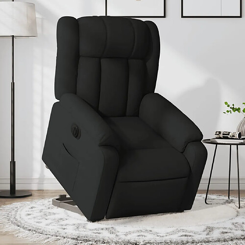 vidaXL Fauteuil inclinable électrique noir tissu