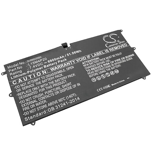 vhbw batterie compatible avec Lenovo Yoga 4S, 900S, 900S 12ISK, 900S-12ISK, 900S-12ISK 80ML001WGE laptop (6900mAh, 7.4V, Li-Polymère)