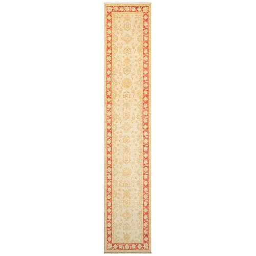 Vidal Tapis de couloir en laine 393x76 beige Kaizar