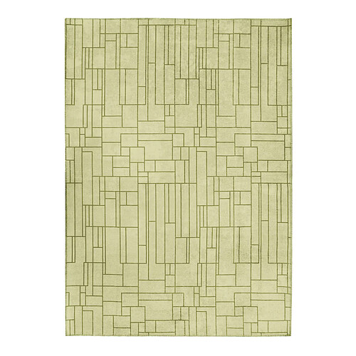 Thedecofactory SOBRIETE - Tapis motif lignes art déco vert clair 160x230