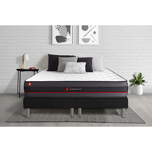 Somness Ensemble double sommier + matelas REGEN à mémoire de forme 160x200