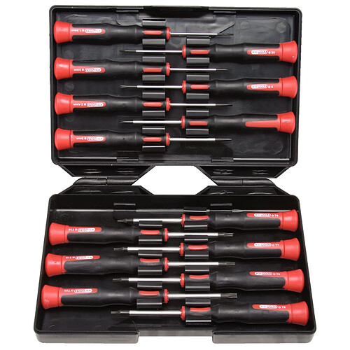 Coffret de tournevis électroniques Fente, Phillips et TORX 14pcs KS Tools 500.7170