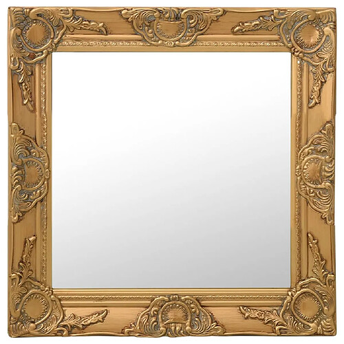 vidaXL Miroir mural style baroque 50x50 cm Doré