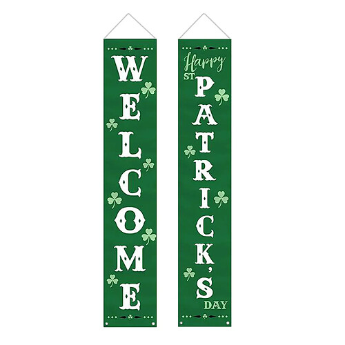 Heureux Irlandais St Patricks Day Décorations Bannière Porche Inscrivez Décor Home Partie Porte Mur Arbre Party Favor Ornement Accessoires