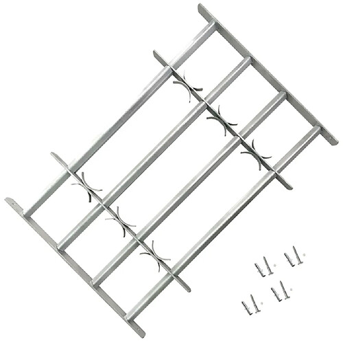 vidaXL Grille réglable de sécurité de fenêtres et 4 barres 1000-1500mm