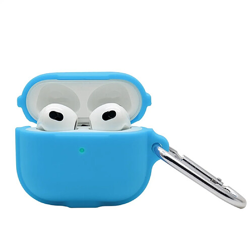 Coque en silicone avec porte-clés, bleu pour votre AirPods 3