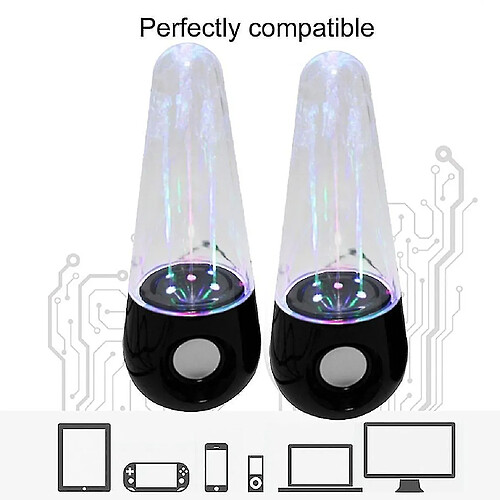 Universal Haut-parleurs sans fil Bluetooth Danseur Danse Water avec lumière LED multicolore