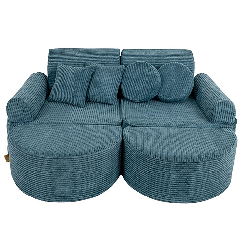 MeowBaby Pocket Sofa Max, 120x25x90cm, Aesthetic, Turquoise