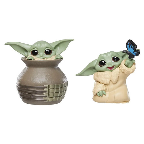 Hasbro 2 Figurines Grogu Butterfly Encounter Star Wars The Bounty Collection Series 4 Multicolore