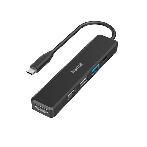 HAMA Hub USB-C, multiport, 5 ports, 3 USB-A, USB-C, HDMI