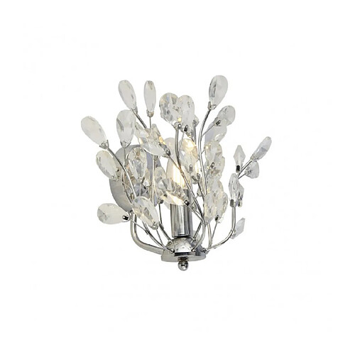 Searchlight Applique design Bouquet 1 ampoule Verre,acier doux Chrome,Transparent