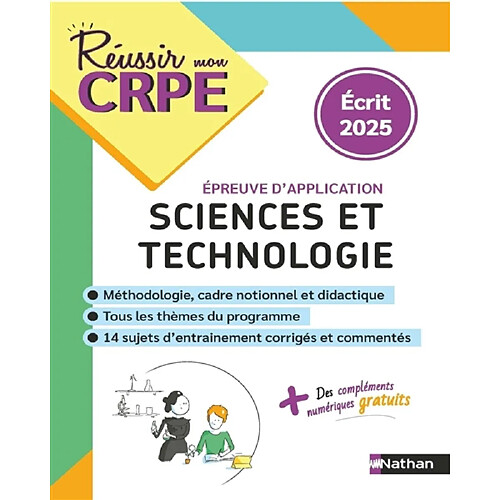 Sciences et technologie : épreuve d'application : écrit 2025 · Occasion