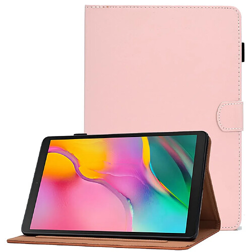 Etui en PU fermoir magnétique avec support et porte-cartes pour votre Samsung Galaxy Tab A 10.1 (2019) T510/T515 - rose