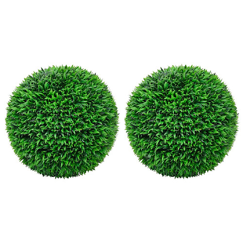 vidaXL Boules de buis artificielles 2 pcs 55 cm