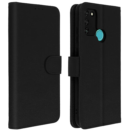 Avizar Étui Honor 9A Housse Intégrale Porte-carte Fonction Support Noir