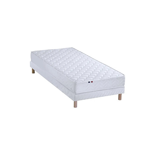 Idliterie Ensemble Matelas accueil Latex 3 zones INITIAL - Bi Confort Mousse & Latex + Sommier - Made in France