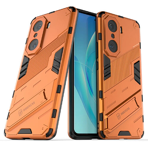 Coque en TPU anti-rayures, antichoc avec béquille orange pour votre Honor 60 Pro