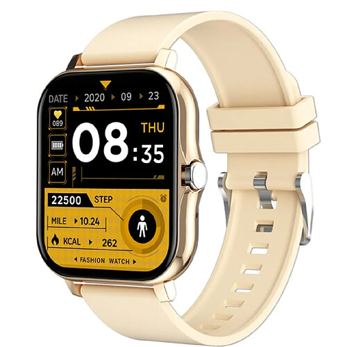 Universal Montre intelligente dorée pour IOS Femme Bluetooth Appelé Musique Contrôle Surveillance de la fréquence cardiaque Homme Smartwatch imperméable |