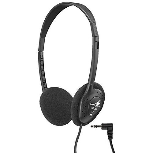 Monacor Casque stéréo avec prise 3,5 mm Câble 1,2 m 50 mW 20-20000 Hz