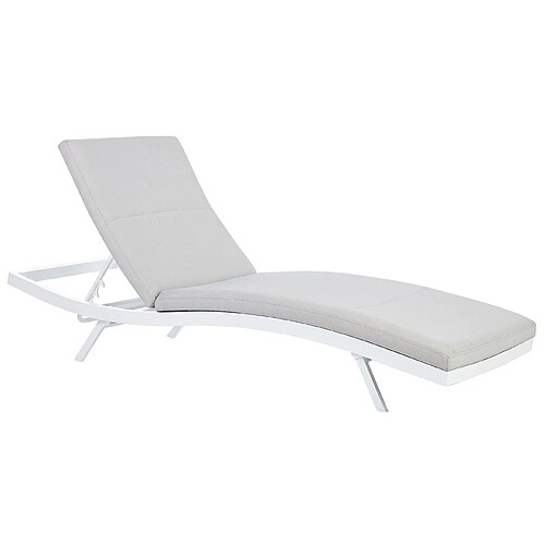 Beliani Chaise longue Métal Gris clair AMELIA