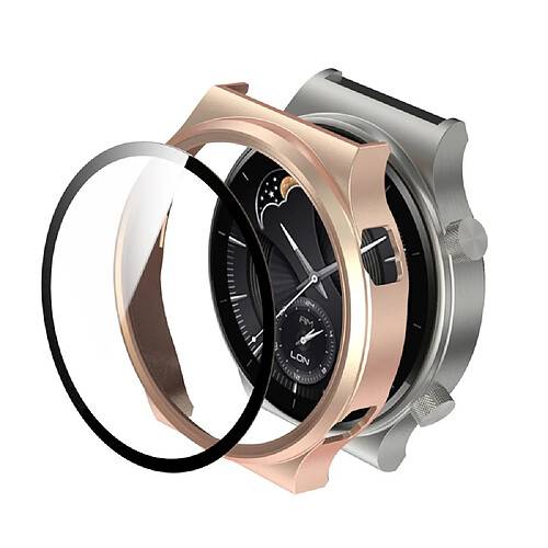 Coque en TPU Cadre mat galvanisé pour montre intelligente or rose pour votre Huawei Watch GT 2 Pro