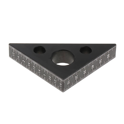 Alliage d'aluminium, outil de mesure noir d'angle de règle carrée de triangle de 45 degrés