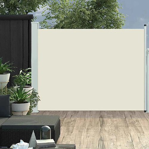 vidaXL Auvent latéral rétractable de patio 140x500 cm Crème