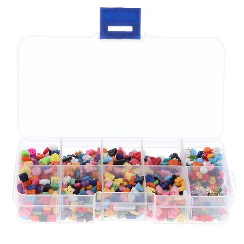 1000pcs boutons de résine de couleur mélangée pour bricolage couture artisanat embellissement 6mm