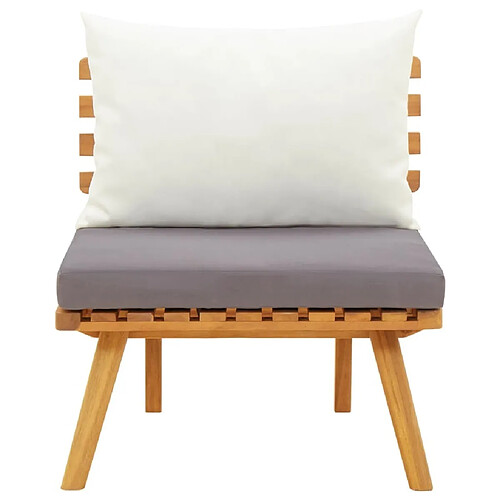 Maison Chic Chaise de jardin avec coussin - Fauteuil d'extérieurs bois d'acacia massif -MN49827