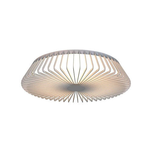 Inspired Plafonnier rond de 53 cm (lumière uniquement), LED 56 W, blanc accordable 2 700-5 000 K, 2 500 lm, télécommande, blanc, 3 ans de garantie