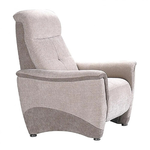 Inside 75 Fauteuil fixe BLOOM tissu maillé beige & moka