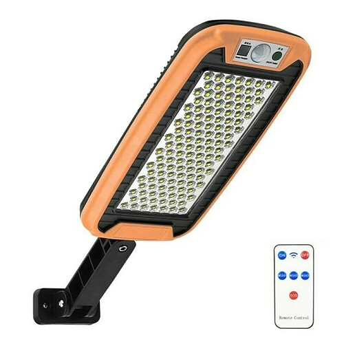 Tradex AVEC PANNEAU SOLAIRE AVEC TÉLÉCOMMANDE CAPTEUR 124 LED 8019D