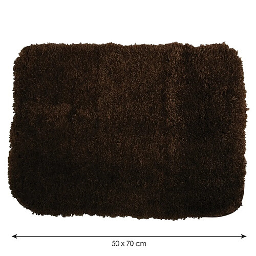 MSV Tapis de bain Microfibre 50X70cm Chocolat