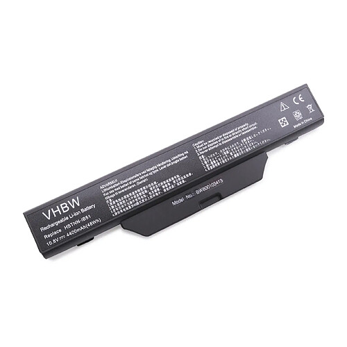 vhbw batterie compatible avec HP / CompaQ 550, 610, 655HP, 6700, 6720, 6720s, 6720t, 6730, 6730s, 6735 laptop (4400mAh, 10.8V, Li-Ion, noir)