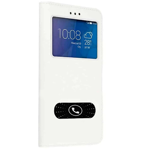 Ipomcase Coque Etui Décrochage Appel HUAWEI P10 -Blanc