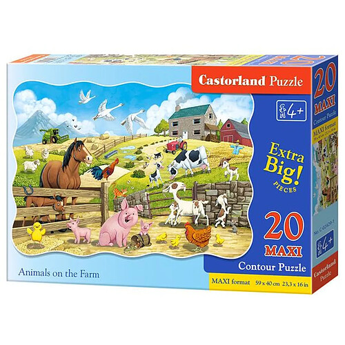 Animals on the Farm, Puzzle 20 Teile maxi - Castorland