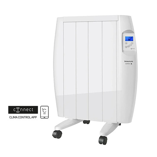 Radiateur électrique à inertie sèche connecté 600w blanc - malbork connect 600 - TAURUS ALPATEC