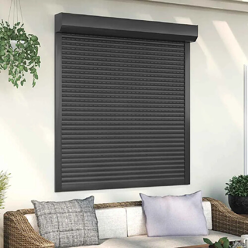 vidaXL Volet roulant aluminium 130x140 cm anthracite